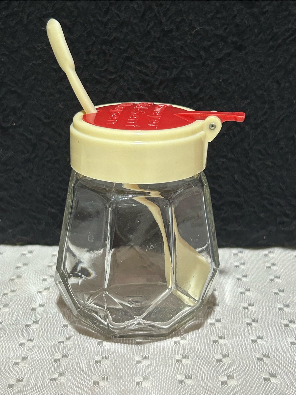 Vintage Glass Condiment Jar branded Bremeyer Tafel-Senf Eldagsen Table Mustard
